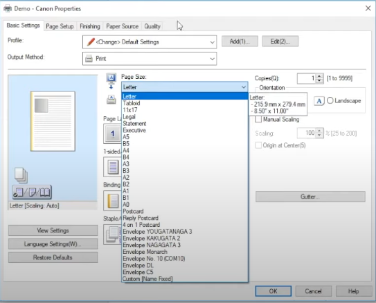 Diagnosing Paper Size Mismatch Causing E59 Canon Printer Error